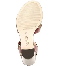 Lauren Ralph Lauren Emeryn Leather Block Heel Sandals