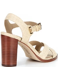 Lauren Ralph Lauren Emeryn Raffia Block Heel Sandals