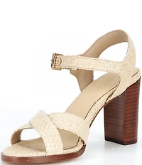 Lauren Ralph Lauren Emeryn Raffia Block Heel Sandals