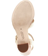 Lauren Ralph Lauren Emeryn Raffia Block Heel Sandals