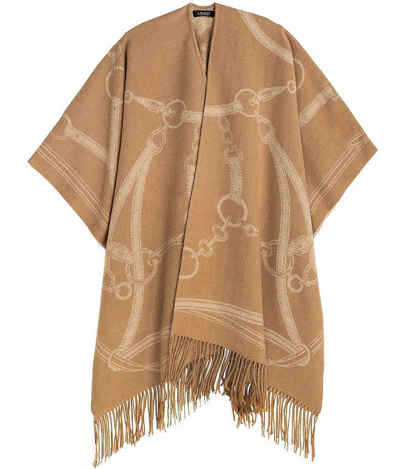 Lauren Ralph Lauren Equestrian Jacquard Oversized Ruana