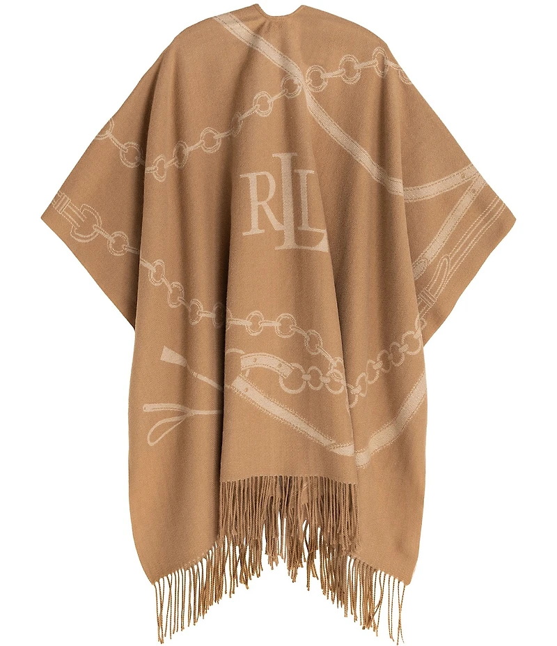 Lauren Ralph Lauren Equestrian Jacquard Oversized Ruana