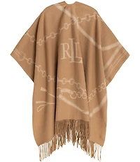 Lauren Ralph Lauren Equestrian Jacquard Oversized Ruana
