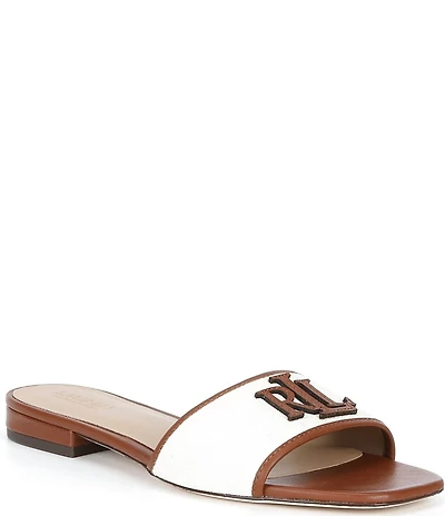 Lauren Ralph Lauren Everley Canvas Slide Sandals