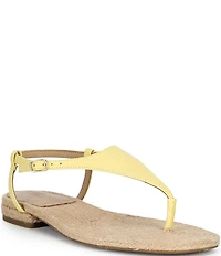 Lauren Ralph Lauren Everley III Leather Ankle Strap Thong Sandals