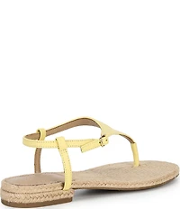 Lauren Ralph Lauren Everley III Leather Ankle Strap Thong Sandals