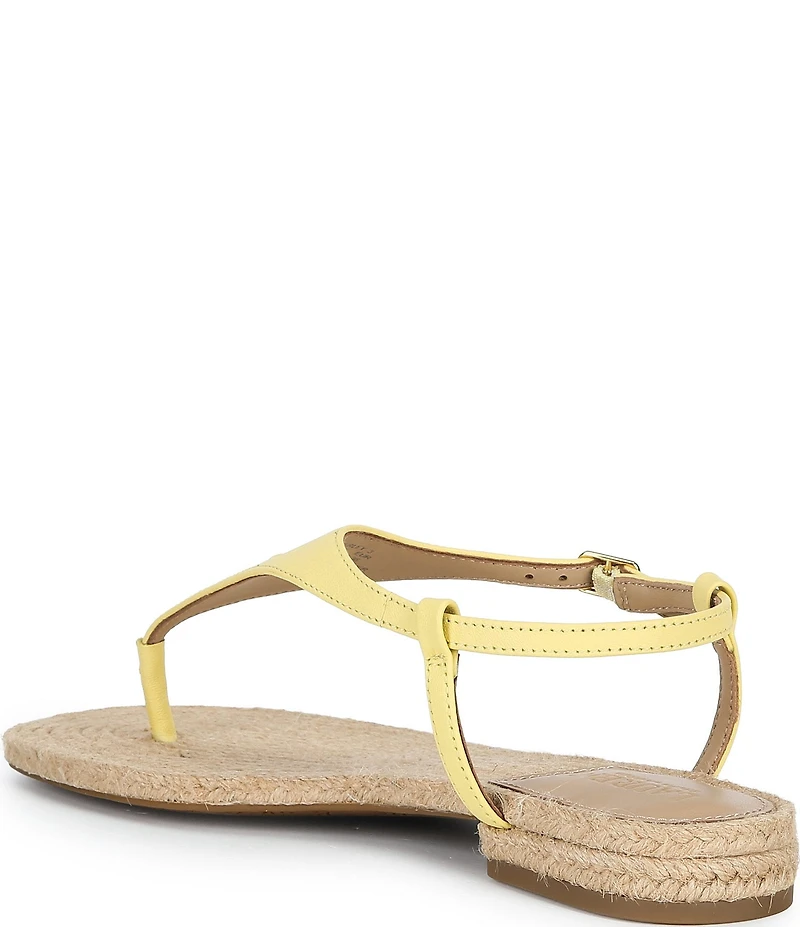 Lauren Ralph Lauren Everley III Leather Ankle Strap Thong Sandals