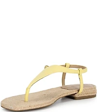 Lauren Ralph Lauren Everley III Leather Ankle Strap Thong Sandals