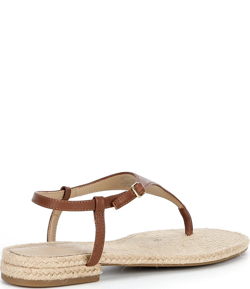 Lauren Ralph Lauren Everley III Leather Ankle Strap Thong Sandals