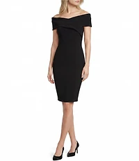 Lauren Ralph Lauren Faille Off-The-Shoulder Cocktail Dress