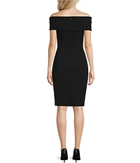 Lauren Ralph Lauren Faille Off-The-Shoulder Cocktail Dress