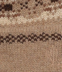 Lauren Ralph Lauren Fair Isle Beanie With Faux Fur Pom