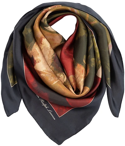 Lauren Ralph Lauren Fall Roses Square Scarf