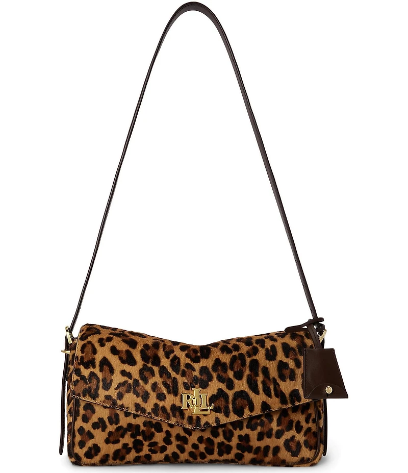 Lauren Ralph Lauren Farrah Leopard Print Medium Shoulder Bag