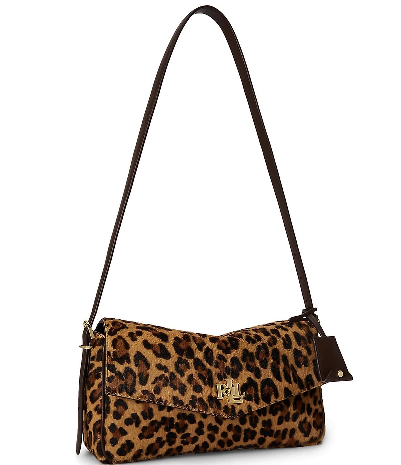 Lauren Ralph Lauren Farrah Leopard Print Medium Shoulder Bag