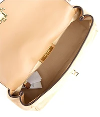 Lauren Ralph Lauren Farrah Scarf-Trim Small Soft Satchel Bag