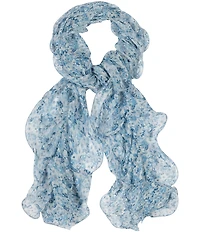 Lauren Ralph Lauren Floral Double Ruffle Oblong Scarf