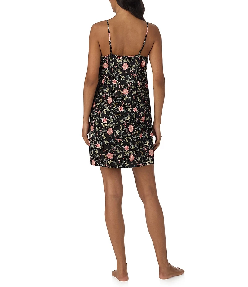 Lauren Ralph Lauren Floral Print Sleeveless Scoop Neck Woven Chemise