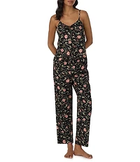 Lauren Ralph Lauren Floral Print Sleeveless Scoop Neck Woven Long Pajama Set