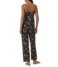 Lauren Ralph Lauren Floral Print Sleeveless Scoop Neck Woven Long Pajama Set