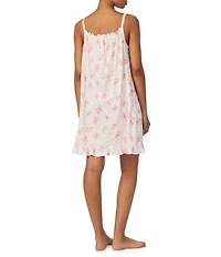 Lauren Ralph Lauren Floral Print Sleeveless Tunnel Neck Jersey Knit Short Nightgown