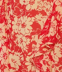 Lauren Ralph Lauren Floral Ruffle-Trim Georgette Halter Midi Dress