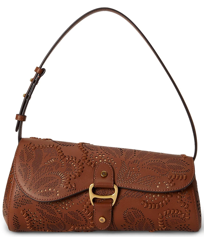 Lauren Ralph Lauren Floral Tooled Medium Tasha East-West Bag