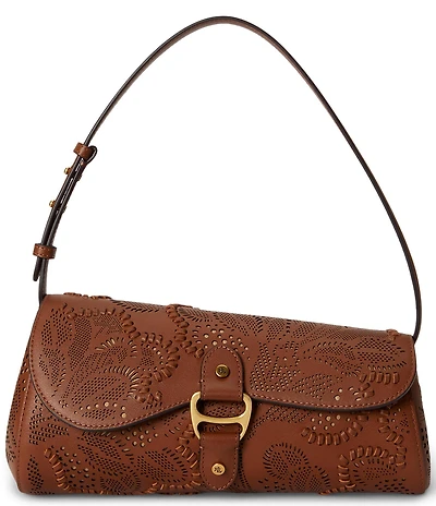 Lauren Ralph Lauren Floral Tooled Medium Tasha East-West Bag