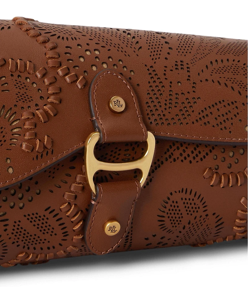 Lauren Ralph Lauren Floral Tooled Medium Tasha East-West Bag