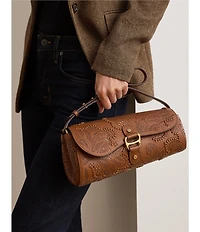 Lauren Ralph Lauren Floral Tooled Medium Tasha East-West Bag