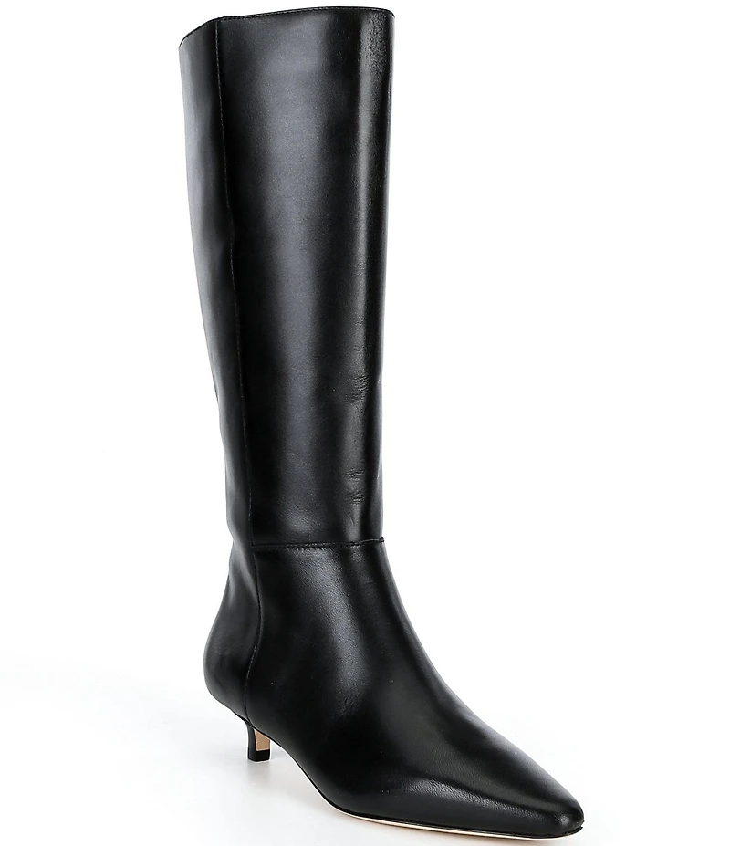 Lauren Ralph Lauren Francesca Calfskin Point Toe Tall Heeled Boots