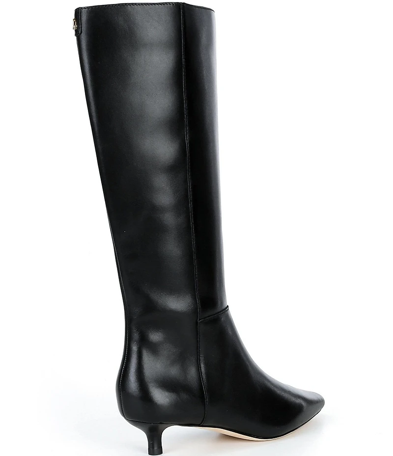 Lauren Ralph Lauren Francesca Calfskin Point Toe Tall Heeled Boots