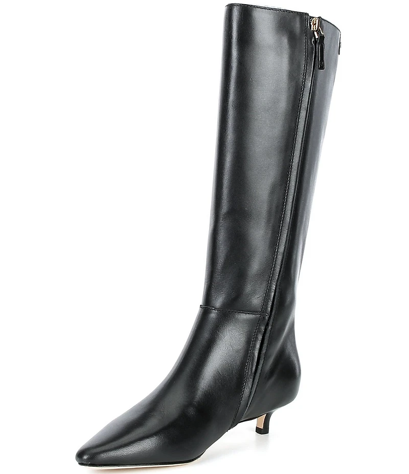 Lauren Ralph Lauren Francesca Calfskin Point Toe Tall Heeled Boots