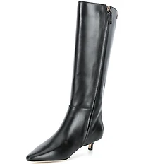 Lauren Ralph Lauren Francesca Calfskin Point Toe Tall Heeled Boots