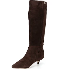 Lauren Ralph Lauren Francesca Calfskin Point Toe Tall Heeled Boots