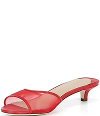 Lauren Ralph Lauren Francesca Mule Mesh Kitten Heel Sandals
