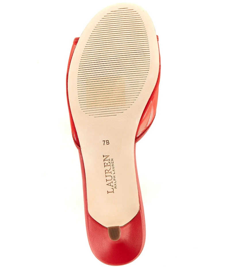 Lauren Ralph Lauren Francesca Mule Mesh Kitten Heel Sandals