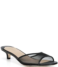 Lauren Ralph Lauren Francesca Mule Mesh Kitten Heel Sandals