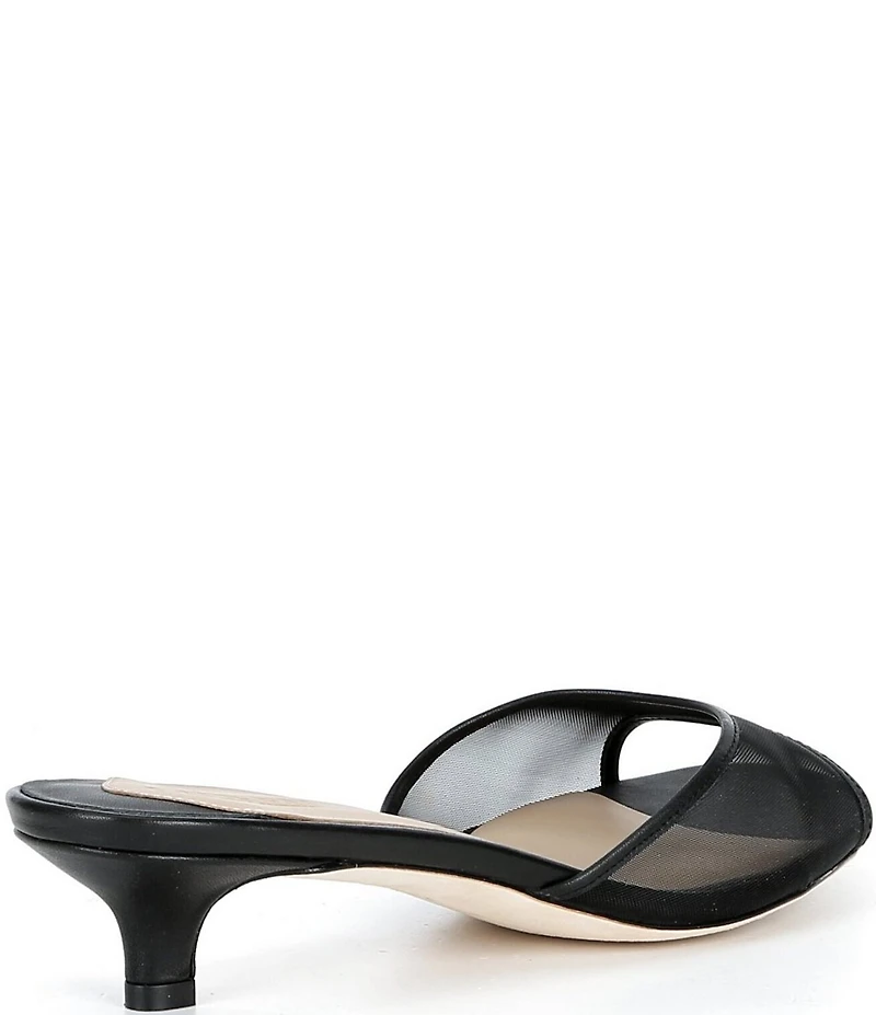 Lauren Ralph Lauren Francesca Mule Mesh Kitten Heel Sandals