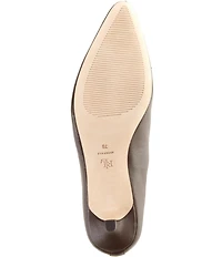 Lauren Ralph Lauren Francesca Nappa Leather High Vamp Kitten Heel Pumps