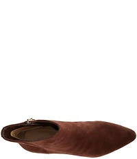 Lauren Ralph Lauren Francesca Suede Point Toe Kitten Heel Booties