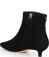Lauren Ralph Lauren Francesca Suede Point Toe Kitten Heel Booties