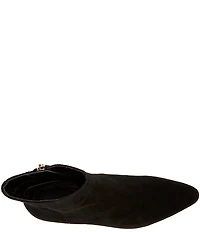 Lauren Ralph Lauren Francesca Suede Point Toe Kitten Heel Booties