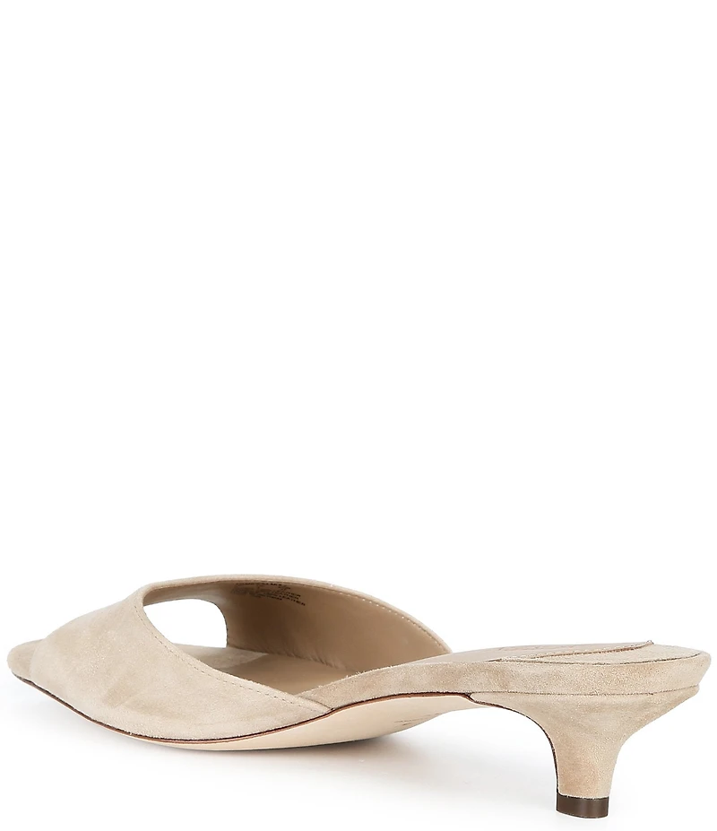 Lauren Ralph Lauren Francesca Suede Slip On Dress Sandal Slides