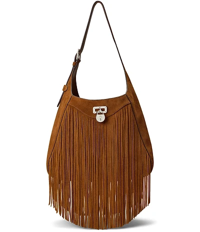 Lauren Ralph Lauren Tanner Large Fringe Shoulder Bag