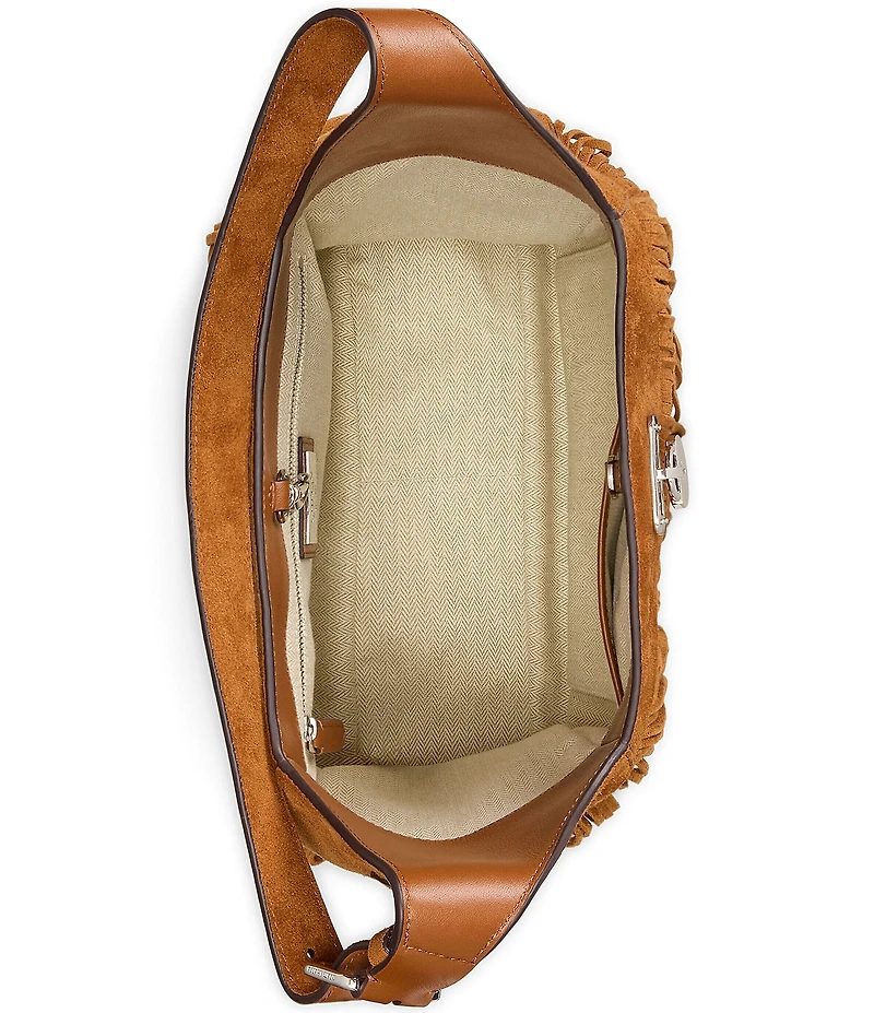 Lauren Ralph Lauren Tanner Large Fringe Shoulder Bag