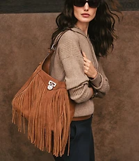 Lauren Ralph Lauren Tanner Large Fringe Shoulder Bag
