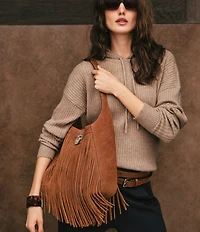 Lauren Ralph Lauren Tanner Large Fringe Shoulder Bag