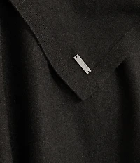 Lauren Ralph Lauren Fur Collar Knit Ruana