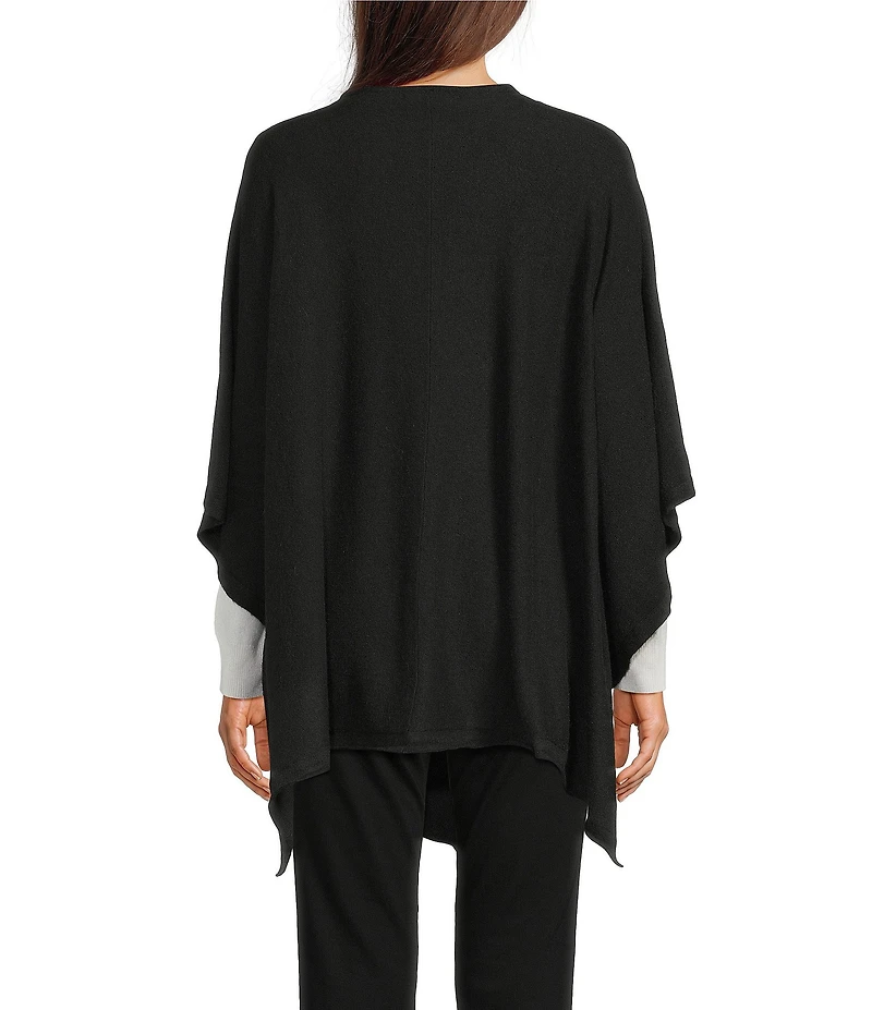 Lauren Ralph Lauren Fur Collar Knit Ruana